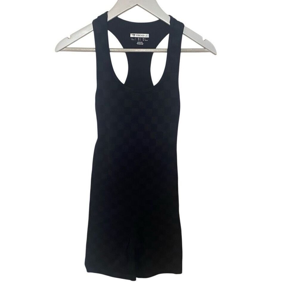 Forever 21 shorts jumpsuit small checkered sleeveless